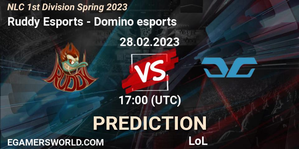 Prognoza Ruddy Esports - Domino esports. 28.02.23, LoL, NLC 1st Division Spring 2023