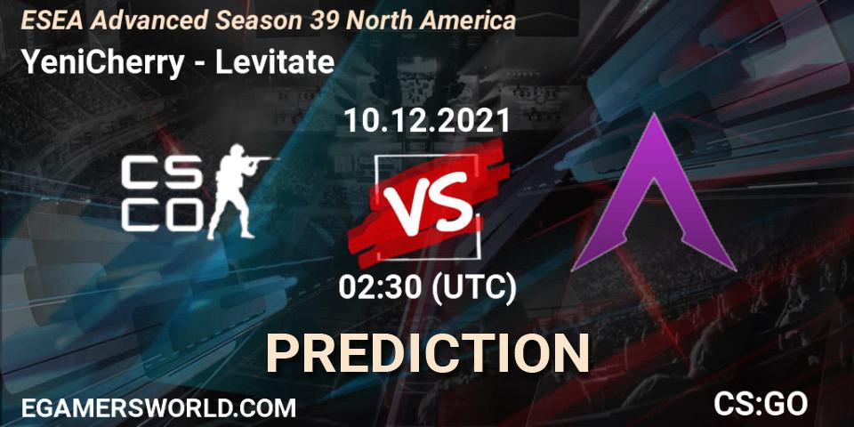 Prognoza YeniCherry - Levitate Esports. 10.12.2021 at 02:30, Counter-Strike (CS2), ESEA Advanced Season 39 North America