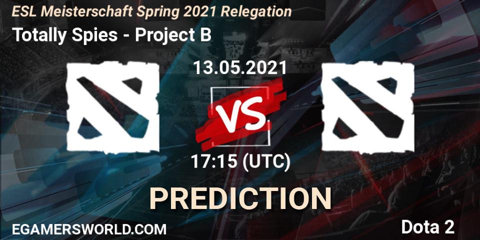 Prognoza Totally Spies - Project B. 13.05.2021 at 17:16, Dota 2, ESL Meisterschaft Spring 2021 Relegation