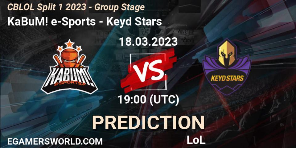 Prognoza KaBuM! e-Sports - Keyd Stars. 18.03.23, LoL, CBLOL Split 1 2023 - Group Stage