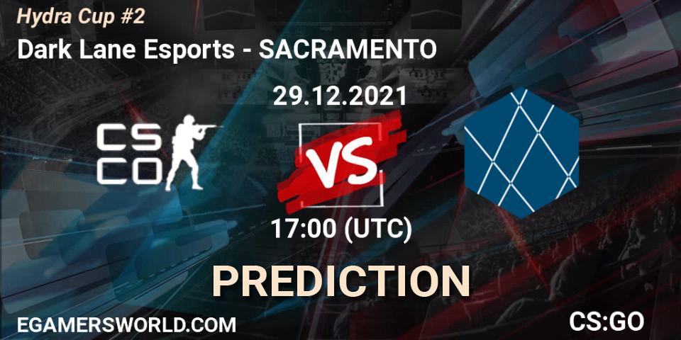 Prognoza Dark Lane Esports - SACRAMENTO. 29.12.2021 at 17:00, Counter-Strike (CS2), Hydra Cup #2