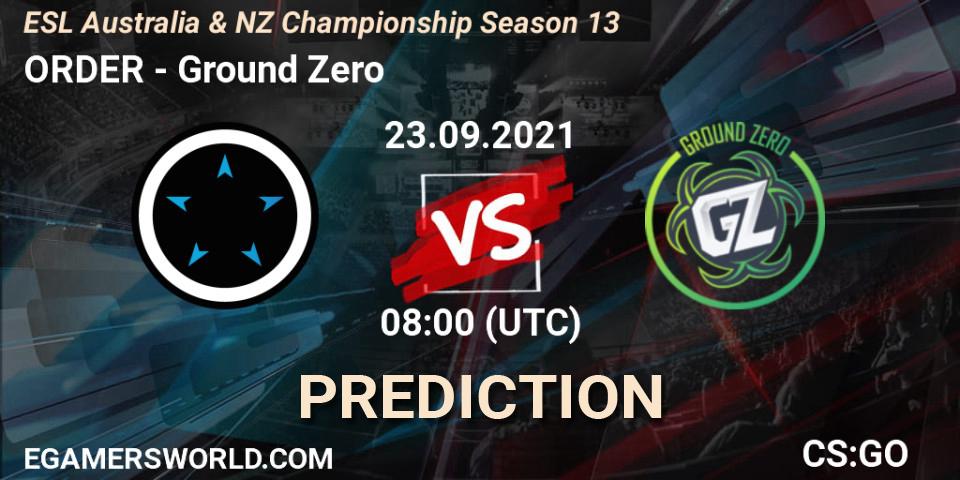 Prognoza ORDER - Hazard. 23.09.2021 at 08:00, Counter-Strike (CS2), ESL Australia & NZ Championship Season 13