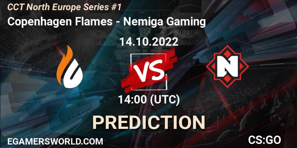 Prognoza Copenhagen Flames - Nemiga Gaming. 14.10.2022 at 14:00, Counter-Strike (CS2), CCT North Europe Series #1