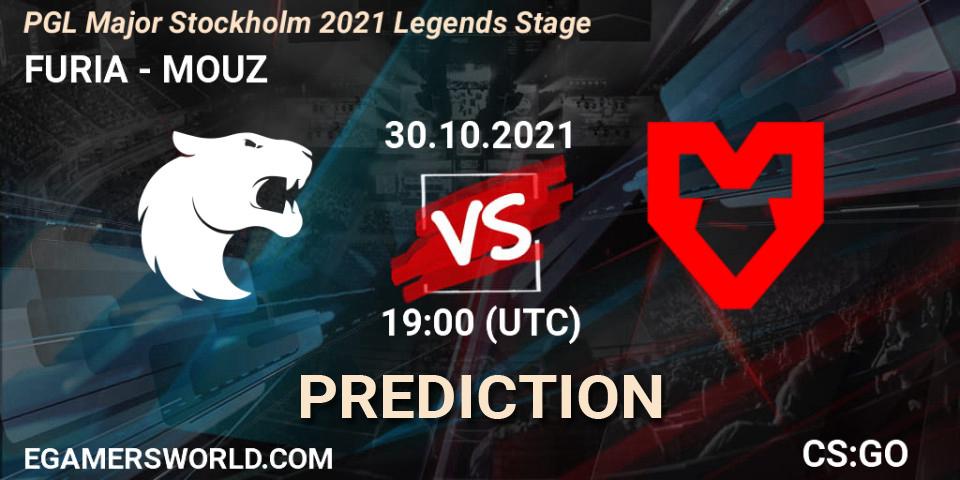 Prognoza FURIA - MOUZ. 30.10.2021 at 19:45, Counter-Strike (CS2), PGL Major Stockholm 2021 Legends Stage