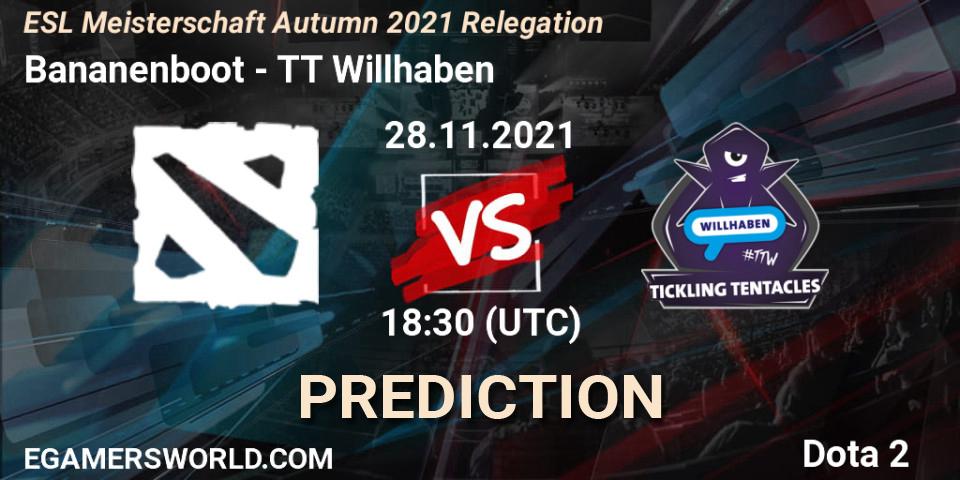 Prognoza Bananenboot - TT Willhaben. 28.11.2021 at 18:33, Dota 2, ESL Meisterschaft Autumn 2021 Relegation