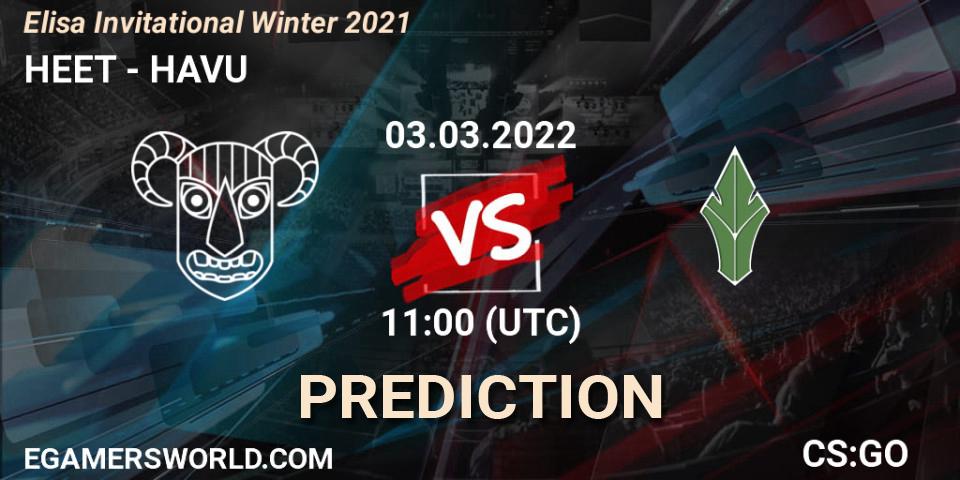 Prognoza HEET - HAVU. 03.03.2022 at 11:00, Counter-Strike (CS2), Elisa Invitational Winter 2021