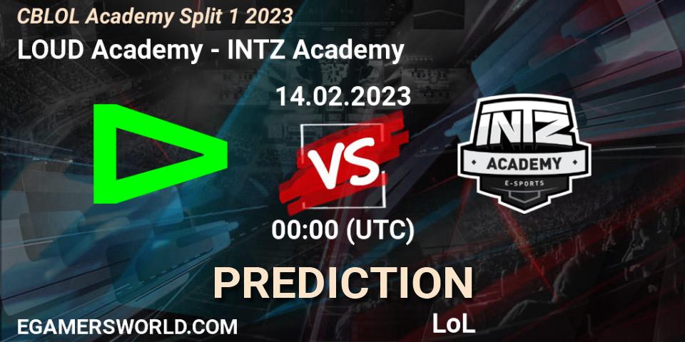 Prognoza LOUD Academy - INTZ Academy. 14.02.2023 at 00:00, LoL, CBLOL Academy Split 1 2023