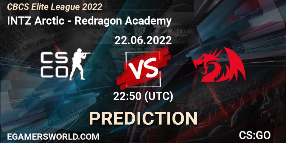 Prognoza INTZ Arctic - Redragon Academy. 22.06.2022 at 23:30, Counter-Strike (CS2), CBCS Elite League 2022