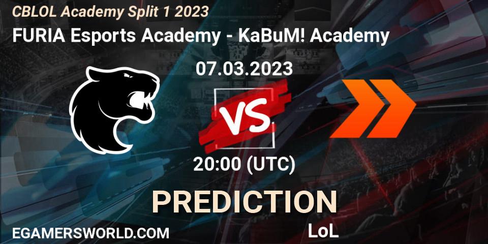 Prognoza FURIA Esports Academy - KaBuM! Academy. 07.03.2023 at 20:00, LoL, CBLOL Academy Split 1 2023