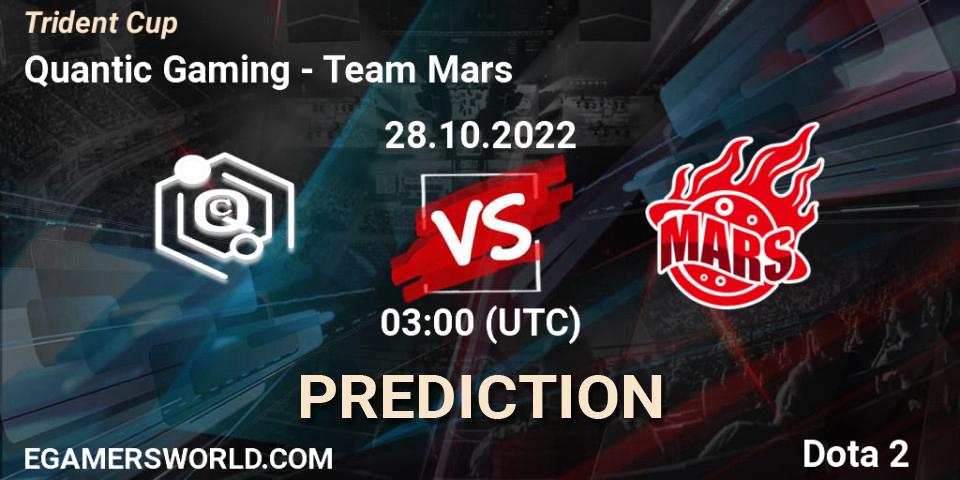 Prognoza Quantic Gaming - Team Mars. 28.10.2022 at 03:00, Dota 2, Trident Cup