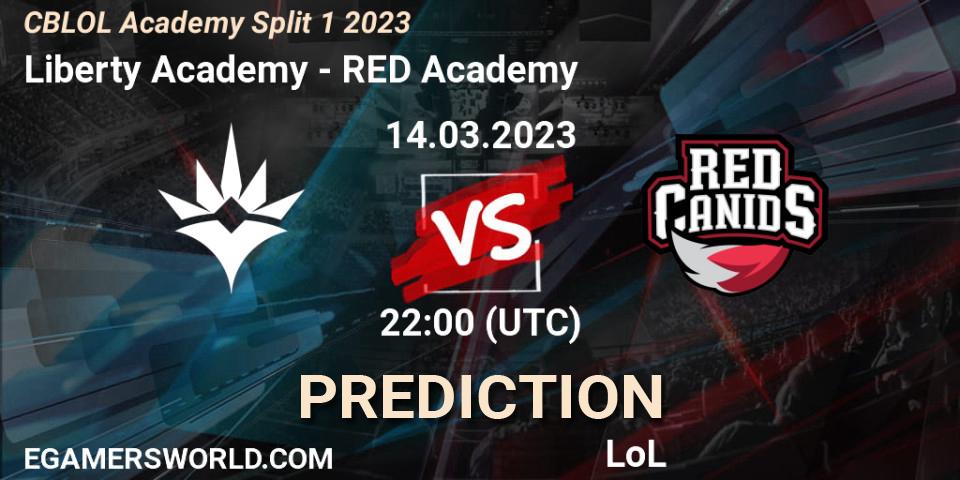 Prognoza Liberty Academy - RED Academy. 14.03.2023 at 22:00, LoL, CBLOL Academy Split 1 2023