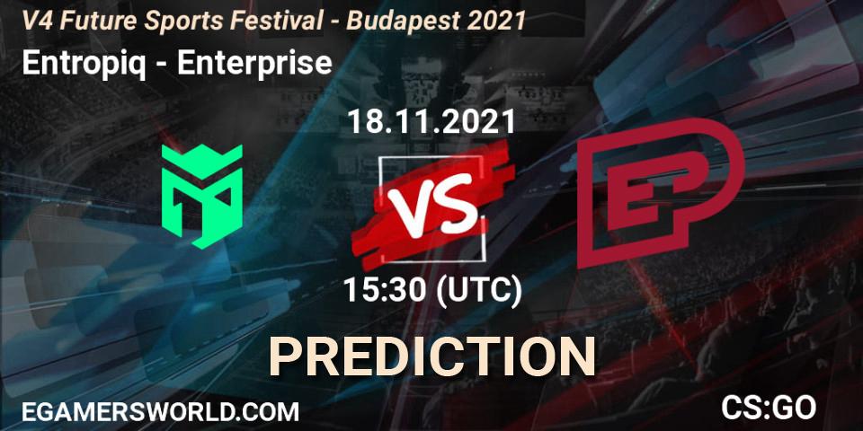 Prognoza Entropiq - Enterprise. 18.11.2021 at 15:30, Counter-Strike (CS2), V4 Future Sports Festival - Budapest 2021