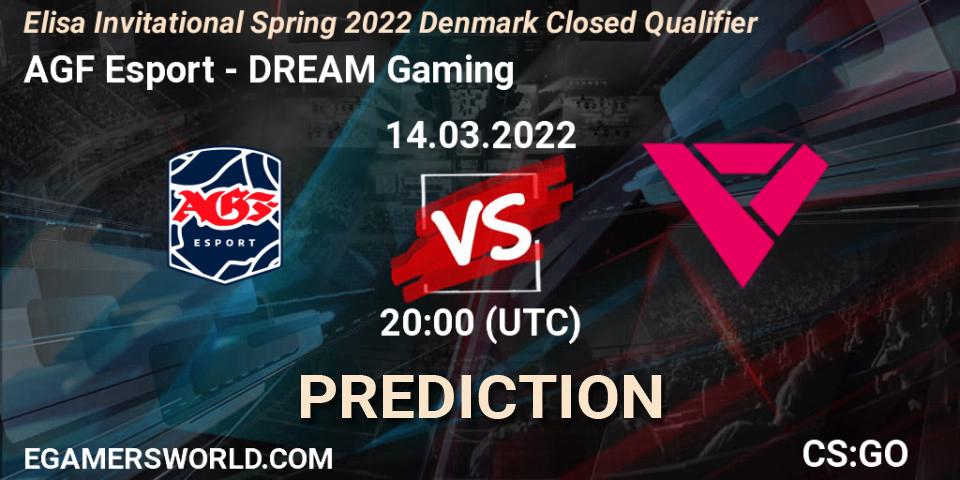 Prognoza AGF Esport - DREAM Gaming. 14.03.2022 at 20:00, Counter-Strike (CS2), Elisa Invitational Spring 2022 Denmark Closed Qualifier