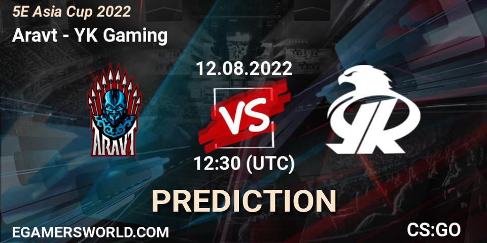 Prognoza Aravt - YK Gaming. 12.08.2022 at 12:30, Counter-Strike (CS2), 5E Asia Cup 2022