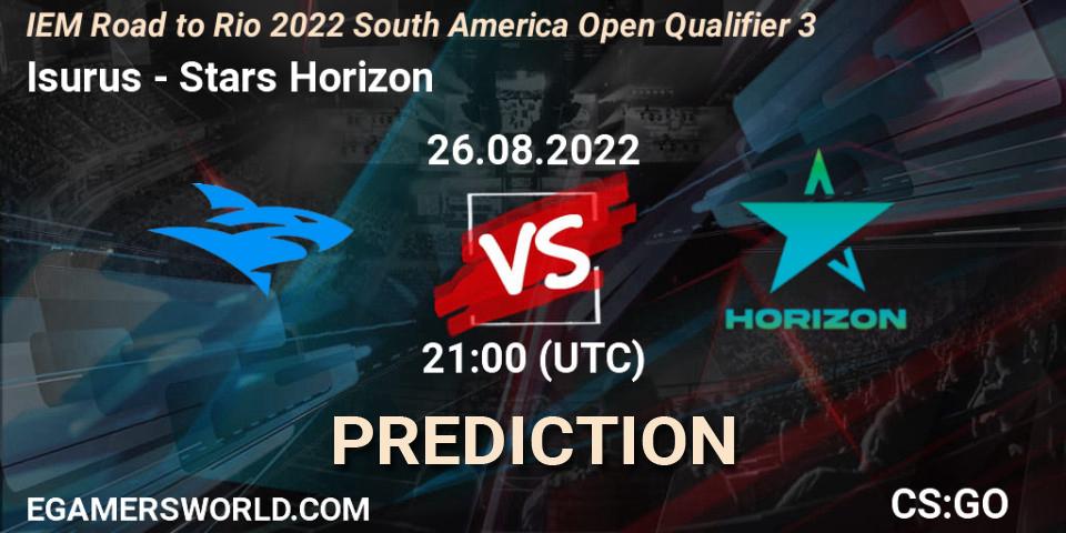 Prognoza Isurus - Stars Horizon. 26.08.2022 at 21:15, Counter-Strike (CS2), IEM Road to Rio 2022 South America Open Qualifier 3