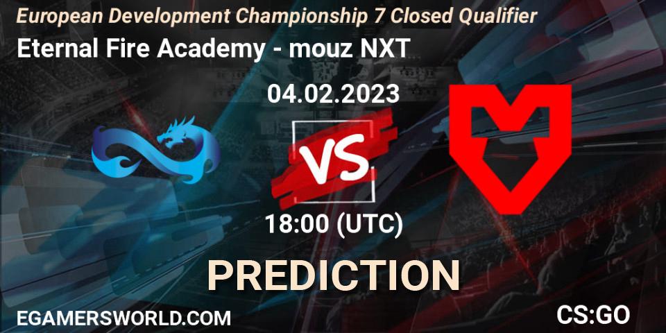 Prognoza Eternal Fire Academy - mouz NXT. 04.02.23, CS2 (CS:GO), European Development Championship 7 Closed Qualifier
