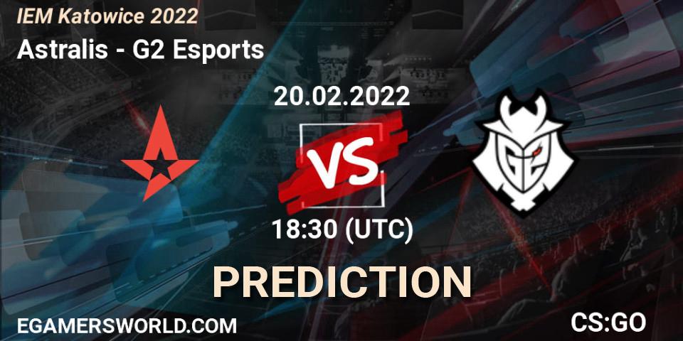 Prognoza Astralis - G2 Esports. 20.02.2022 at 18:30, Counter-Strike (CS2), IEM Katowice 2022