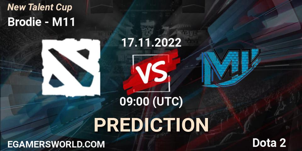 Prognoza Brodie - M11. 17.11.2022 at 09:00, Dota 2, New Talent Cup