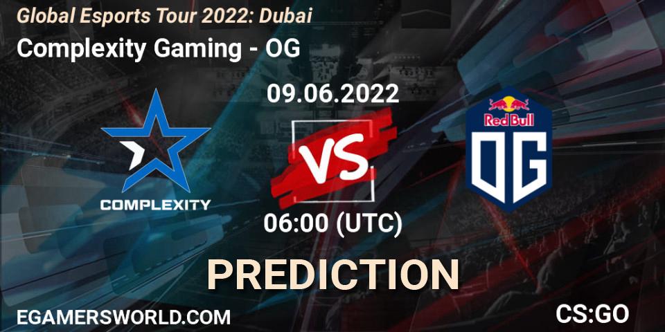 Prognoza Complexity Gaming - OG. 09.06.2022 at 06:00, Counter-Strike (CS2), Global Esports Tour 2022: Dubai