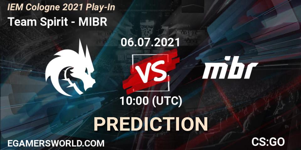 Prognoza Team Spirit - MIBR. 06.07.2021 at 10:00, Counter-Strike (CS2), IEM Cologne 2021 Play-In