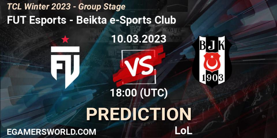 Prognoza FUT Esports - Beşiktaş e-Sports Club. 17.03.2023 at 18:00, LoL, TCL Winter 2023 - Group Stage
