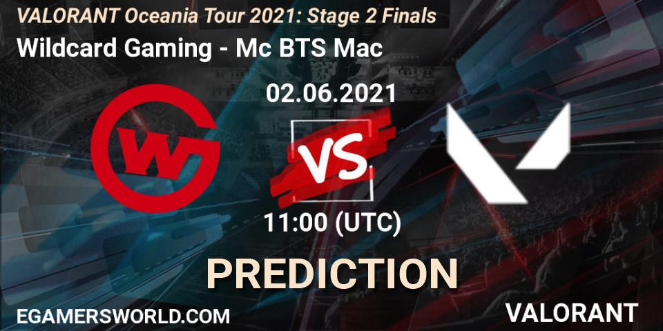 Prognoza Wildcard Gaming - Mc BTS Mac. 02.06.2021 at 11:00, VALORANT, VALORANT Oceania Tour 2021: Stage 2 Finals