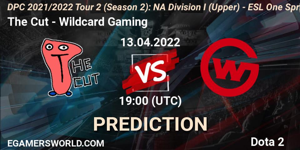 Prognoza The Cut - Wildcard Gaming. 13.04.2022 at 20:00, Dota 2, DPC 2021/2022 Tour 2 (Season 2): NA Division I (Upper) - ESL One Spring 2022