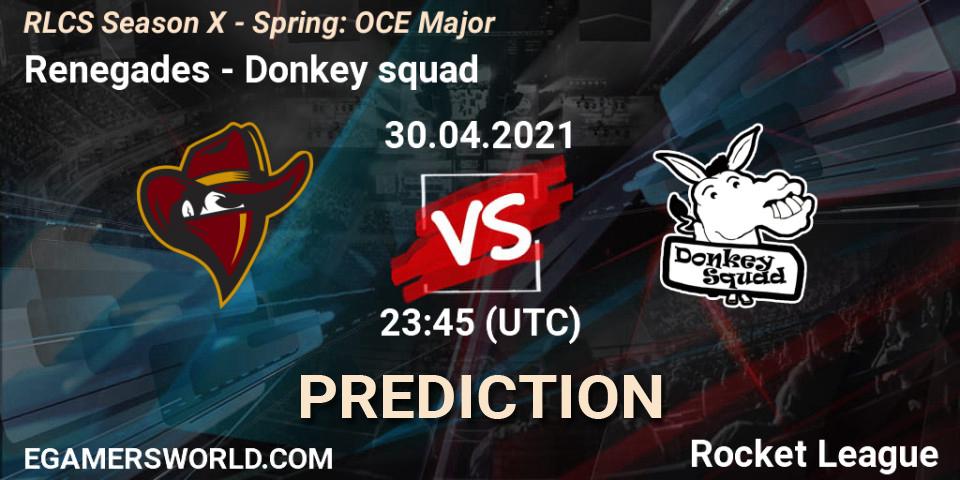 Prognoza Renegades - Donkey squad. 30.04.2021 at 23:45, Rocket League, RLCS Season X - Spring: OCE Major