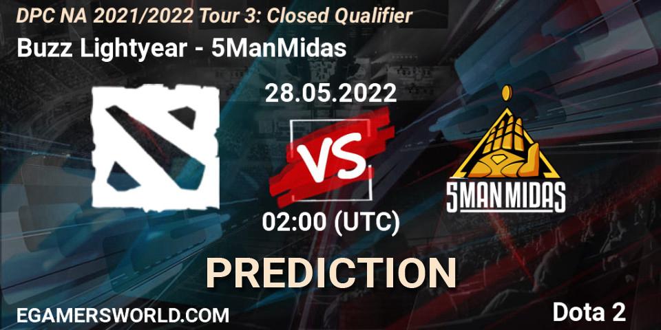 Prognoza Buzz Lightyear - 5ManMidas. 28.05.2022 at 02:05, Dota 2, DPC NA 2021/2022 Tour 3: Closed Qualifier
