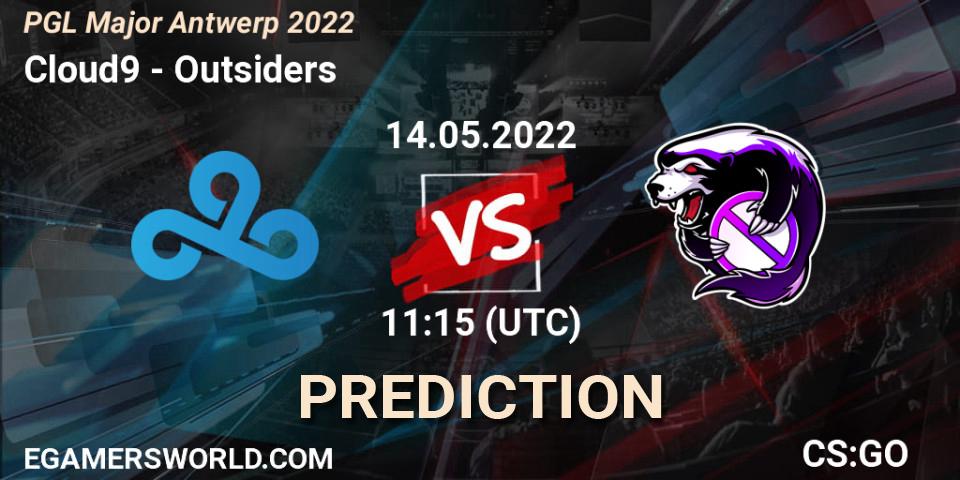 Prognoza Cloud9 - Outsiders. 14.05.2022 at 11:30, Counter-Strike (CS2), PGL Major Antwerp 2022