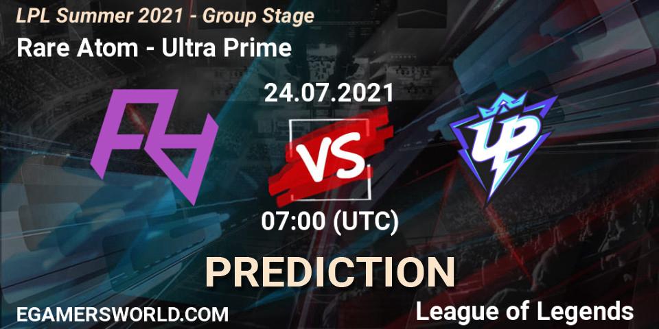 Prognoza Rare Atom - Ultra Prime. 24.07.2021 at 07:00, LoL, LPL Summer 2021 - Group Stage