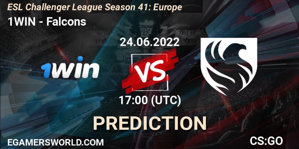 Prognoza 1WIN - Falcons. 24.06.22, CS2 (CS:GO), ESL Challenger League Season 41: Europe