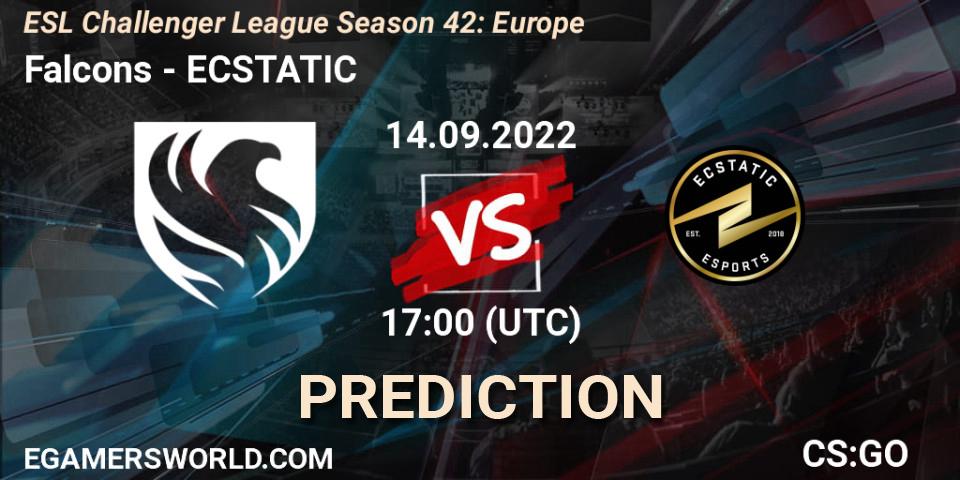 Prognoza Falcons - ECSTATIC. 14.09.22, CS2 (CS:GO), ESL Challenger League Season 42: Europe