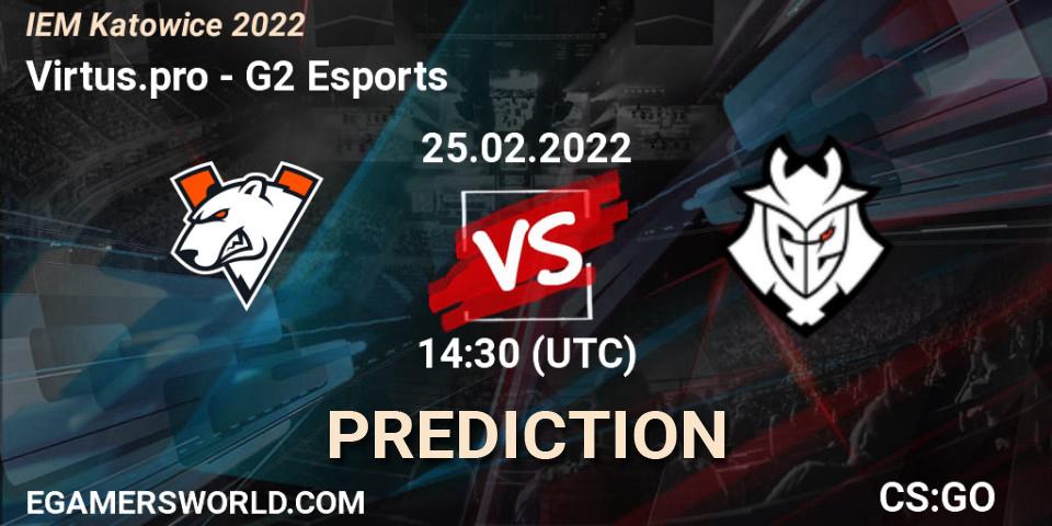 Prognoza Virtus.pro - G2 Esports. 25.02.22, CS2 (CS:GO), IEM Katowice 2022