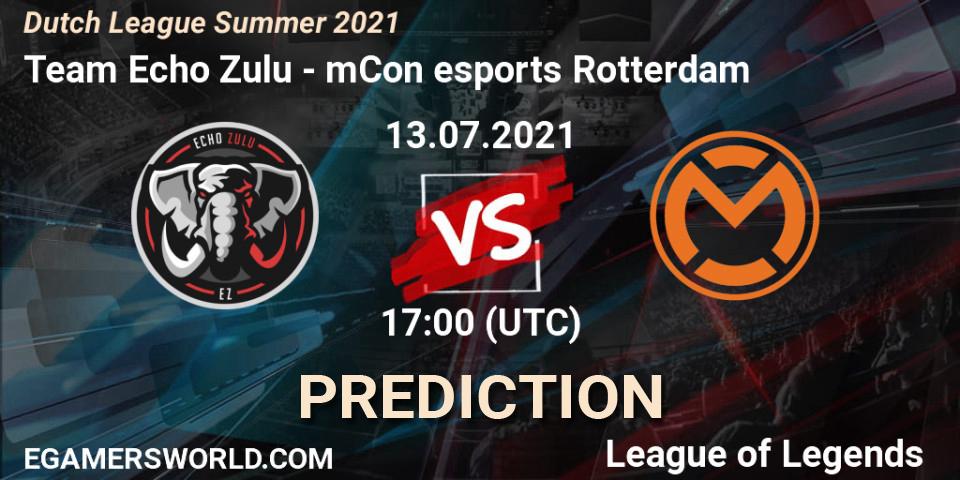 Prognoza Team Echo Zulu - mCon esports Rotterdam. 15.06.2021 at 20:15, LoL, Dutch League Summer 2021