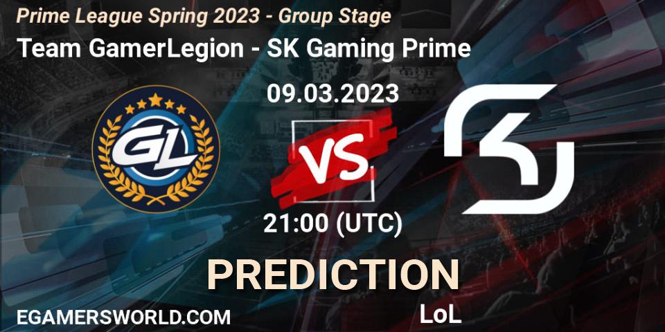 Prognoza Team GamerLegion - SK Gaming Prime. 09.03.2023 at 21:00, LoL, Prime League Spring 2023 - Group Stage