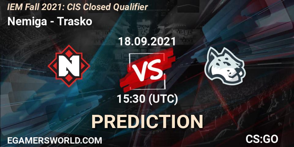 Prognoza Nemiga - Trasko. 18.09.2021 at 15:50, Counter-Strike (CS2), IEM Fall 2021: CIS Closed Qualifier