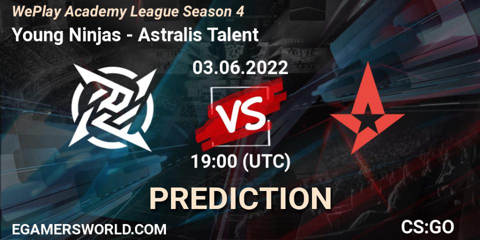 Prognoza Young Ninjas - Astralis Talent. 03.06.2022 at 18:35, Counter-Strike (CS2), WePlay Academy League Season 4