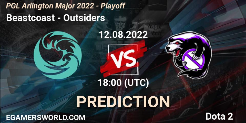 Prognoza Beastcoast - Outsiders. 12.08.2022 at 18:36, Dota 2, PGL Arlington Major 2022 - Playoff
