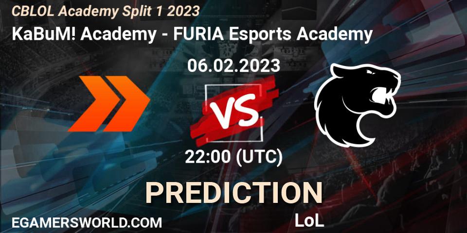 Prognoza KaBuM! Academy - FURIA Esports Academy. 06.02.23, LoL, CBLOL Academy Split 1 2023