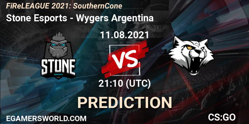 Prognoza Stone Esports - Wygers Argentina. 12.08.2021 at 21:10, Counter-Strike (CS2), FiReLEAGUE 2021: Southern Cone