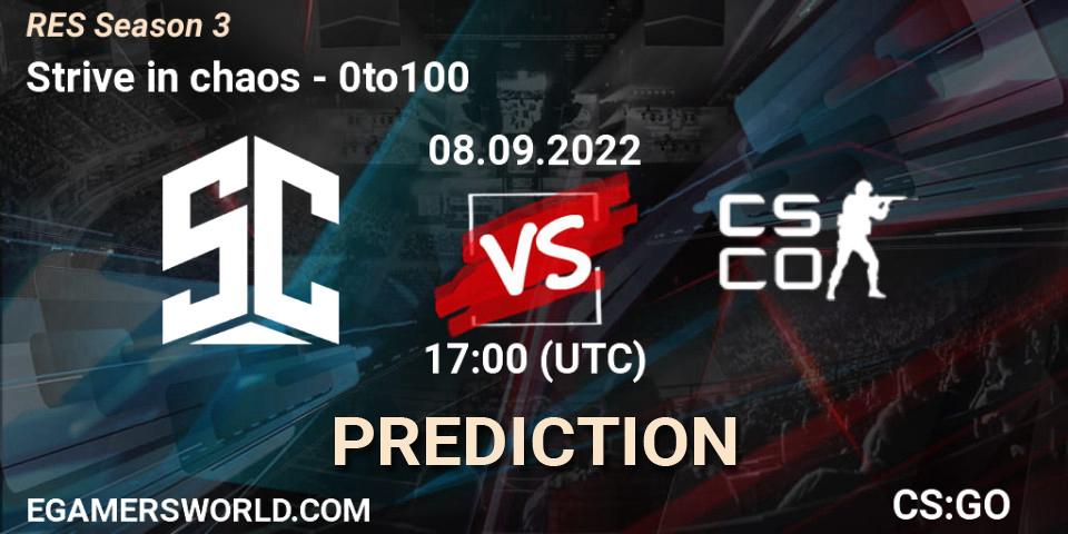Prognoza Strive in chaos - 0to100. 08.09.2022 at 17:00, Counter-Strike (CS2), RES Season 3
