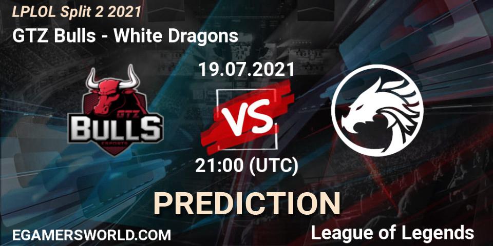 Prognoza GTZ Bulls - White Dragons. 19.07.2021 at 21:10, LoL, LPLOL Split 2 2021