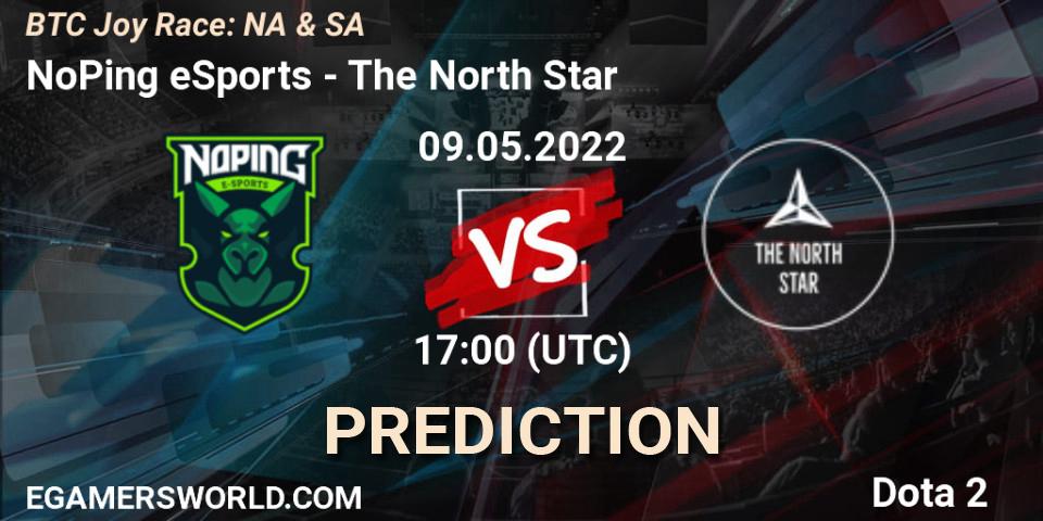 Prognoza NoPing eSports - The North Star. 09.05.2022 at 17:05, Dota 2, BTC Joy Race: NA & SA