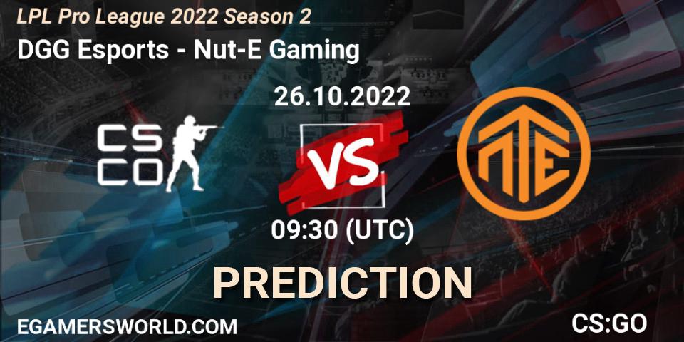 Prognoza DGG Esports - Nut-E Gaming. 26.10.2022 at 07:40, Counter-Strike (CS2), LPL Pro League 2022 Season 2