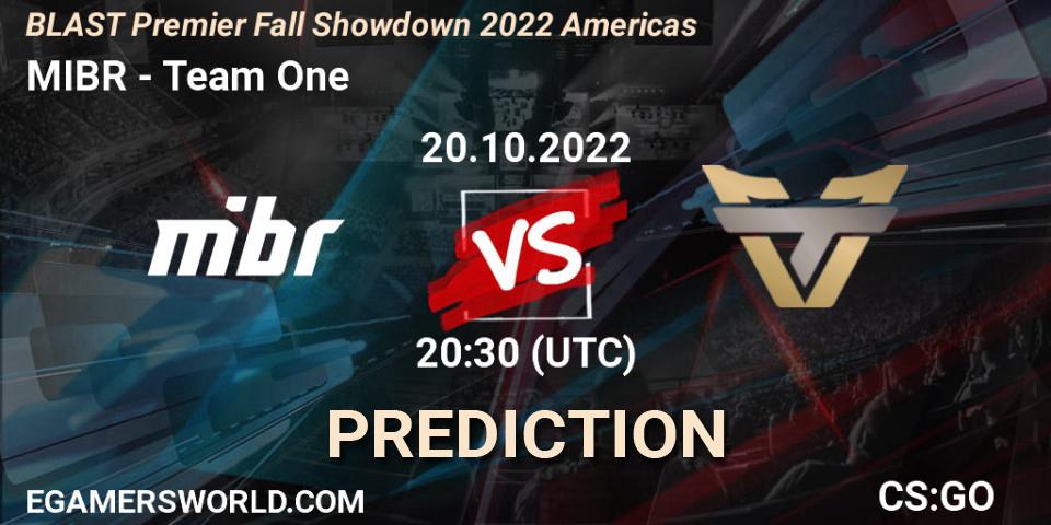 Prognoza MIBR - Team One. 20.10.22, CS2 (CS:GO), BLAST Premier Fall Showdown 2022 Americas