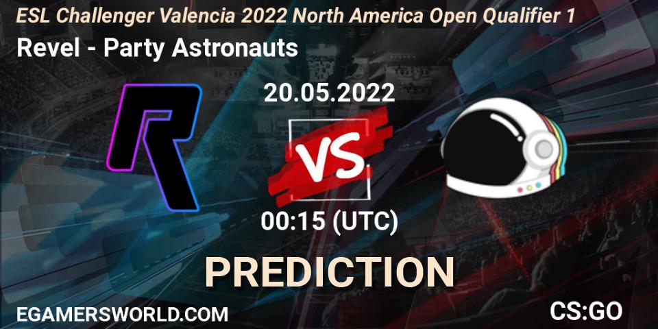 Prognoza Revel - Party Astronauts. 20.05.2022 at 00:15, Counter-Strike (CS2), ESL Challenger Valencia 2022 North America Open Qualifier 1