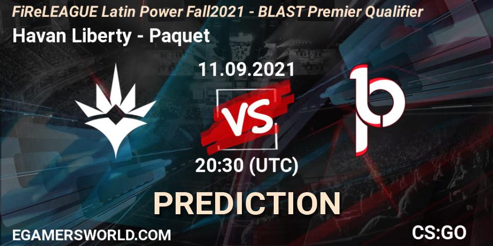 Prognoza Havan Liberty - Paquetá. 11.09.2021 at 21:00, Counter-Strike (CS2), FiReLEAGUE Latin Power Fall 2021 - BLAST Premier Qualifier
