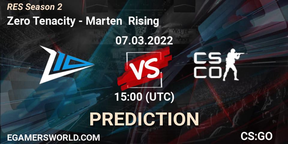 Prognoza Zero Tenacity - Marten Rising. 07.03.2022 at 15:00, Counter-Strike (CS2), RES Season 2