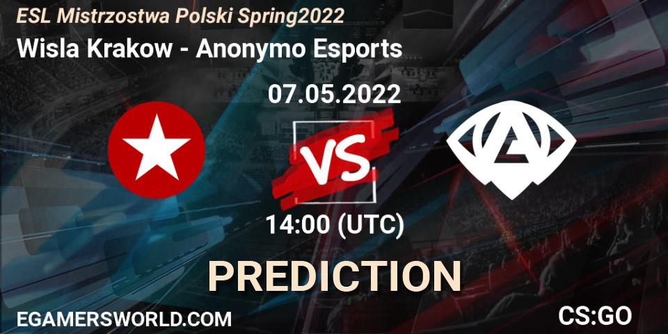 Prognoza Wisla Krakow - Anonymo Esports. 07.05.22, CS2 (CS:GO), ESL Mistrzostwa Polski Spring 2022
